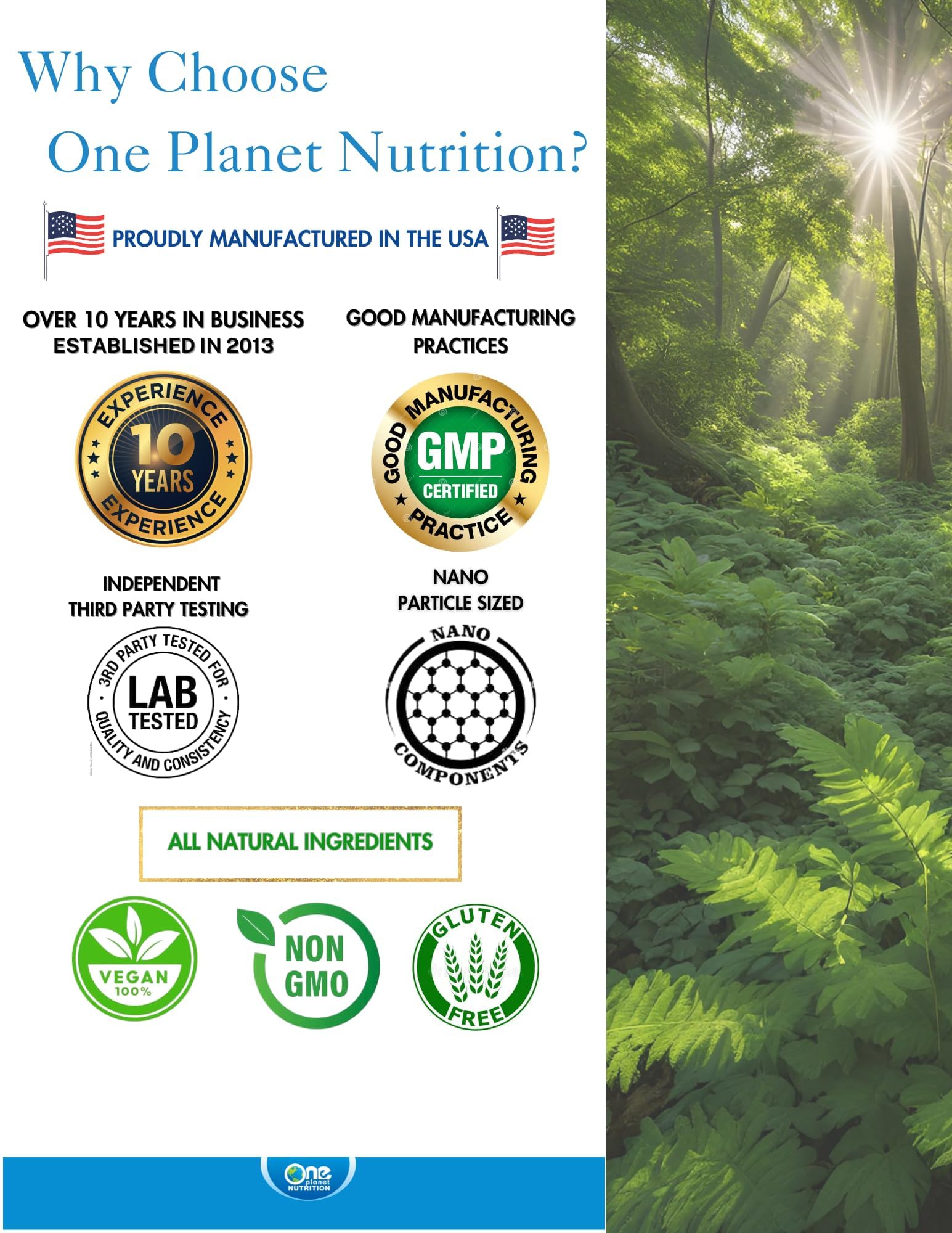 One Planet Nutrition Nano Particle Size Silymarin Capsules 250 mg (120 Count) - Nano Particle Size Milk Thistle Extract for Superior Absorption - Supports Detoxification - Non GMO, Vegan, Gluten Free — Amazon image 6