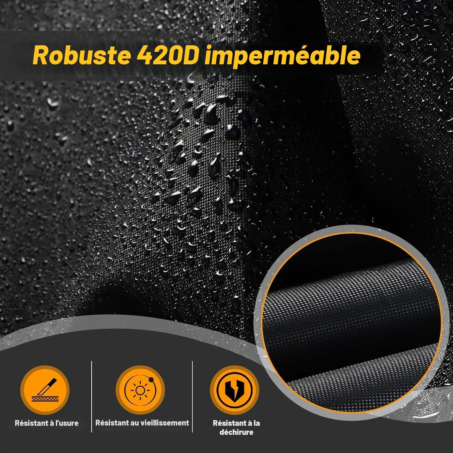EVRBUL Housse de protection robuste 420D pour quad - Coupe-vent - 244,5 x 127 x 117 cm (L x l x H) - Compatible avec Can-Am Polaris Suzuki Honda - Toutes saisons - Imperméable et anti-poussière - 4