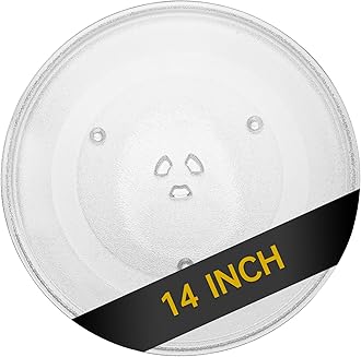 14" Microwave Glass Turntable Plate, 14" / 36cm Microwave Tray Replacement Glass Plate, Glass Tray Replacement for LG, Samsung，GE, Magic Chef, Hotpoint, Panasonic, Kenmore, etc