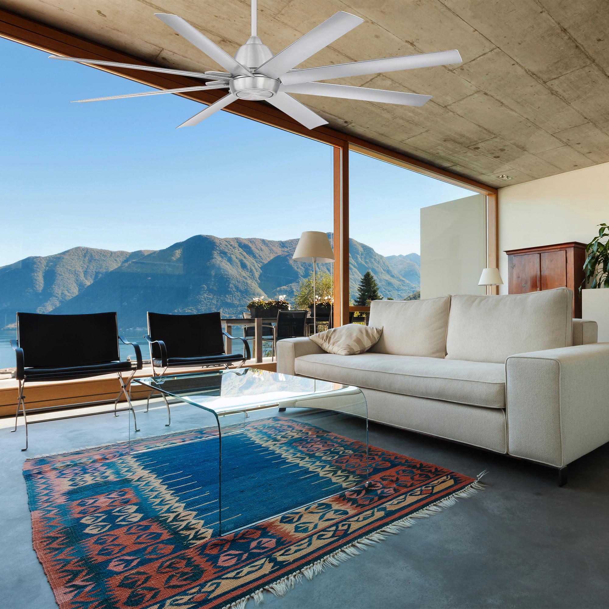 WAC Lighting F-064-MW Mocha XL 66 Outdoor Ceiling Fan Remote Matte White — view 8