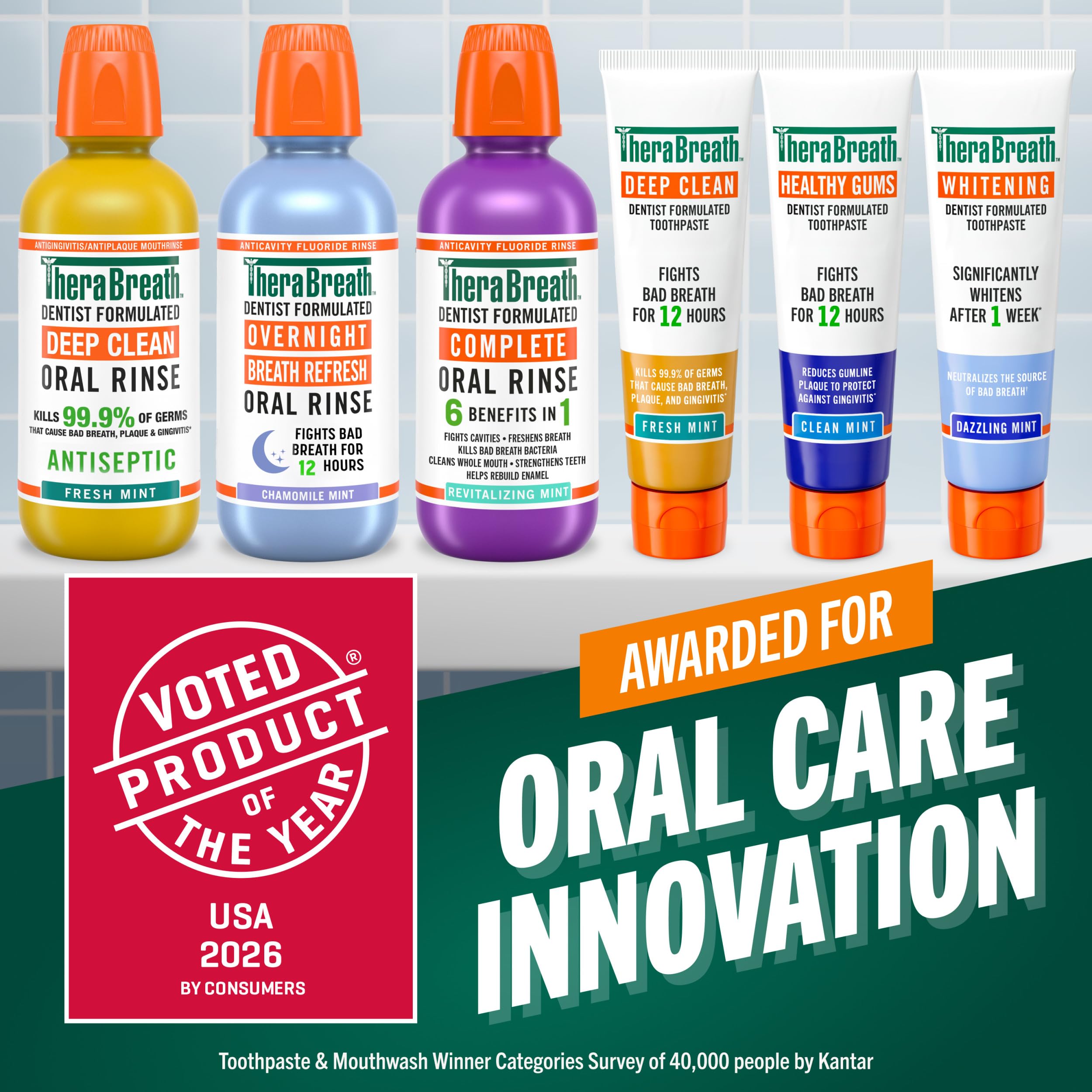 TheraBreath Overnight Mouthwash - 2-Pack Chamomile Mint -3 TheraBreath Overnight Mouthwash - 2-Pack Chamomile Mint -3