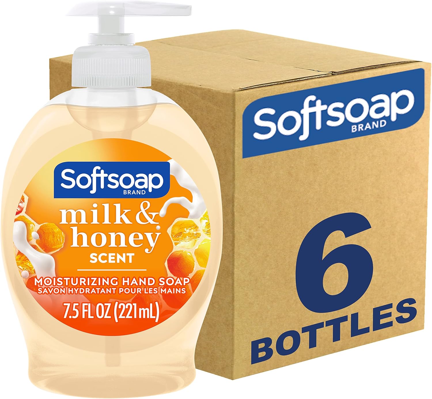 Softsoap Moisturizing Liquid Hand Soap Pump, Milk and Honey 221ml