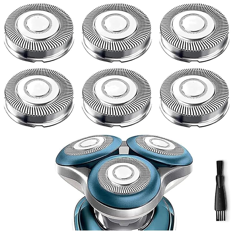 Cabeças de reposição SH70 Suleto compatíveis com barbeadores elétricos norelco Series 7000 e modelos S7000, S7010, S7310, S7780, S7510, S7720, S7710 e SW7700, pacote com 3 e escova