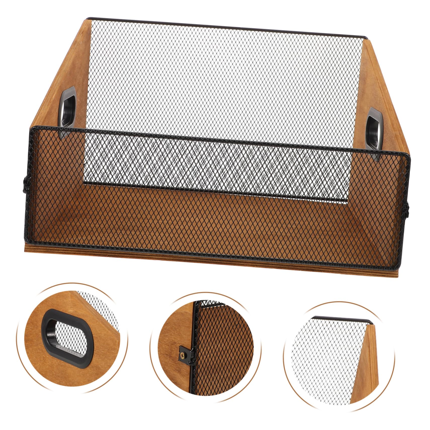 Scatola Porta Dischi in Legno con Manici Ergonomici Organizer per Vinili e Album Fotografici Cassa Rustica Robusta per Archivio Media e Libri