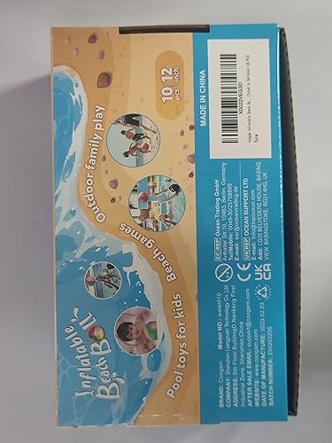 Miniatura 4 de Coogam Pelota de playa inflable clásica de color arcoíris para cumpleaños, fiesta en la piscina, juguete acuático de verano, divertido juego de