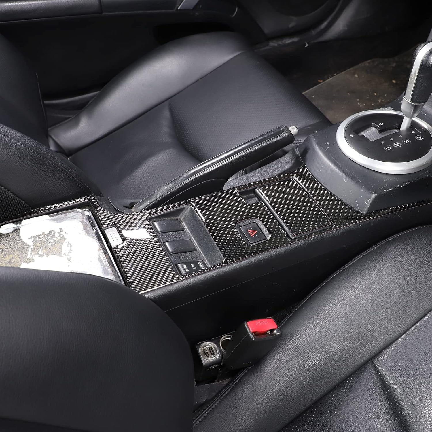 HAPPYHORSE Car Inner Carbon Fiber for Ni-ssan 350Z 2003-2006 Car Interior Carbon Fiber Decoration Sticker Accessories (LKLW-ASCF-2225)