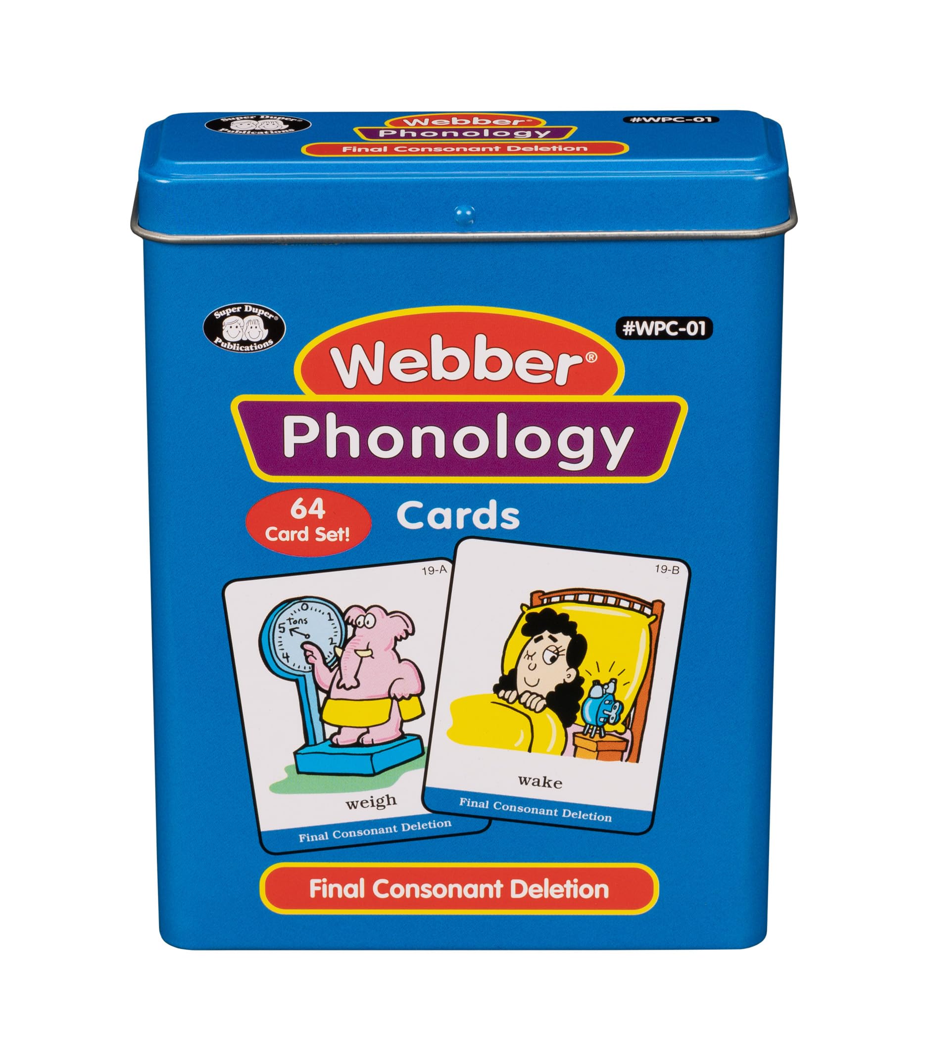 Super Duper Publications | Webber(r) Illustrated Phonology Final Consonant Deletion Minimal Pair Card Deck | Educational Learning Resource for Children