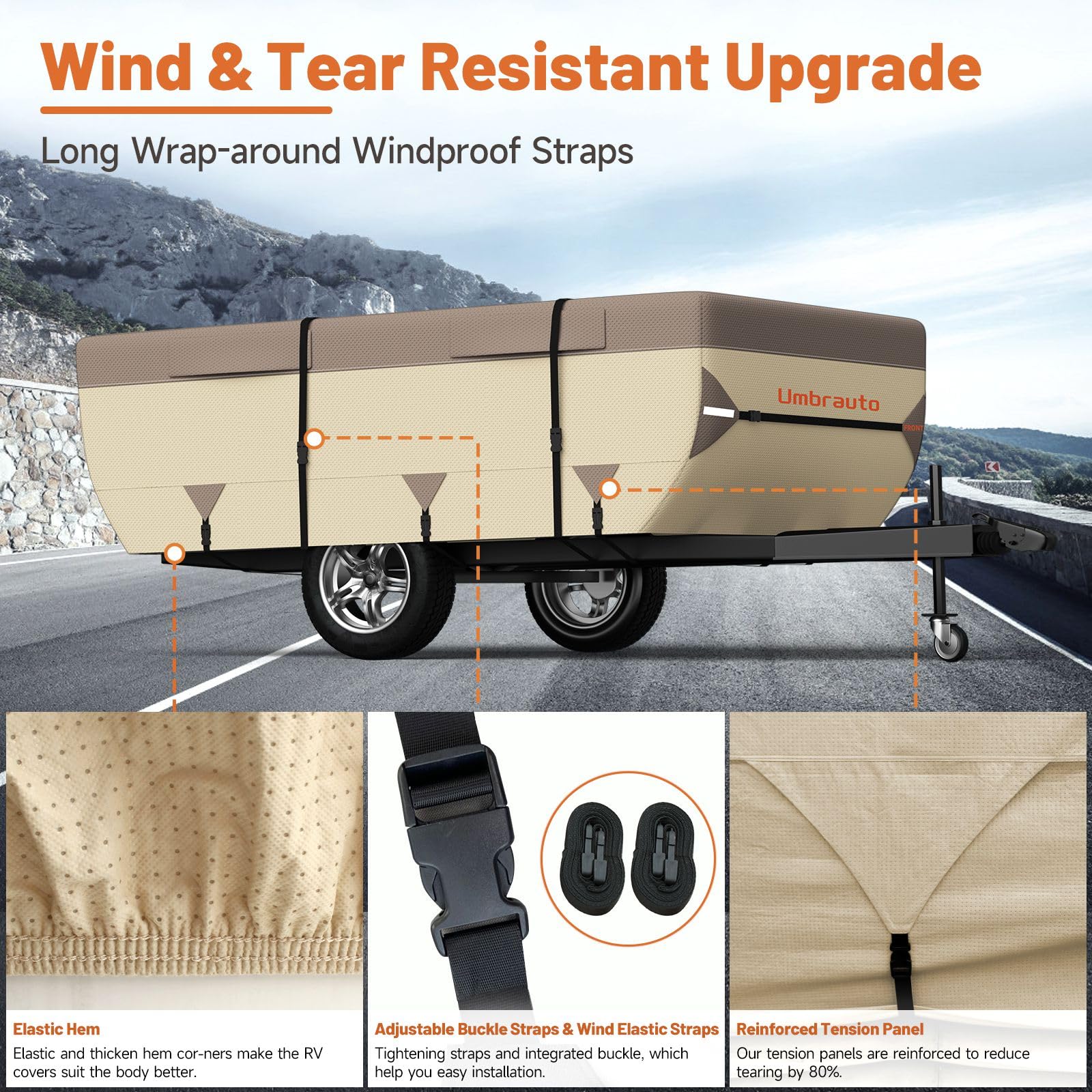 Umbrauto Pop Up Camper Cover For 10 12 Folding Tent Desertcart