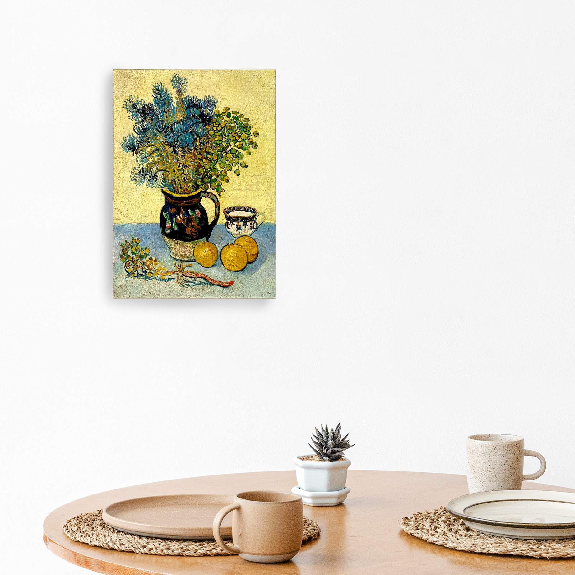 Amazon.co.jp: 素敵なアートパネル A4サイズ マヨリカ焼きの水差しと野