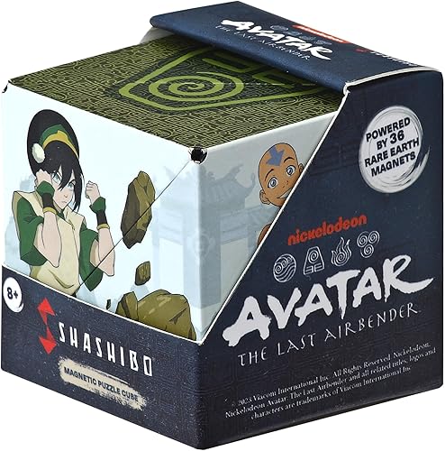 SHASHIBO Avatar The Last Airbender Shape Shifting - Cubo magnético patentado de rompecabezas con 36 imanes de tierras raras, premiado y patentado,