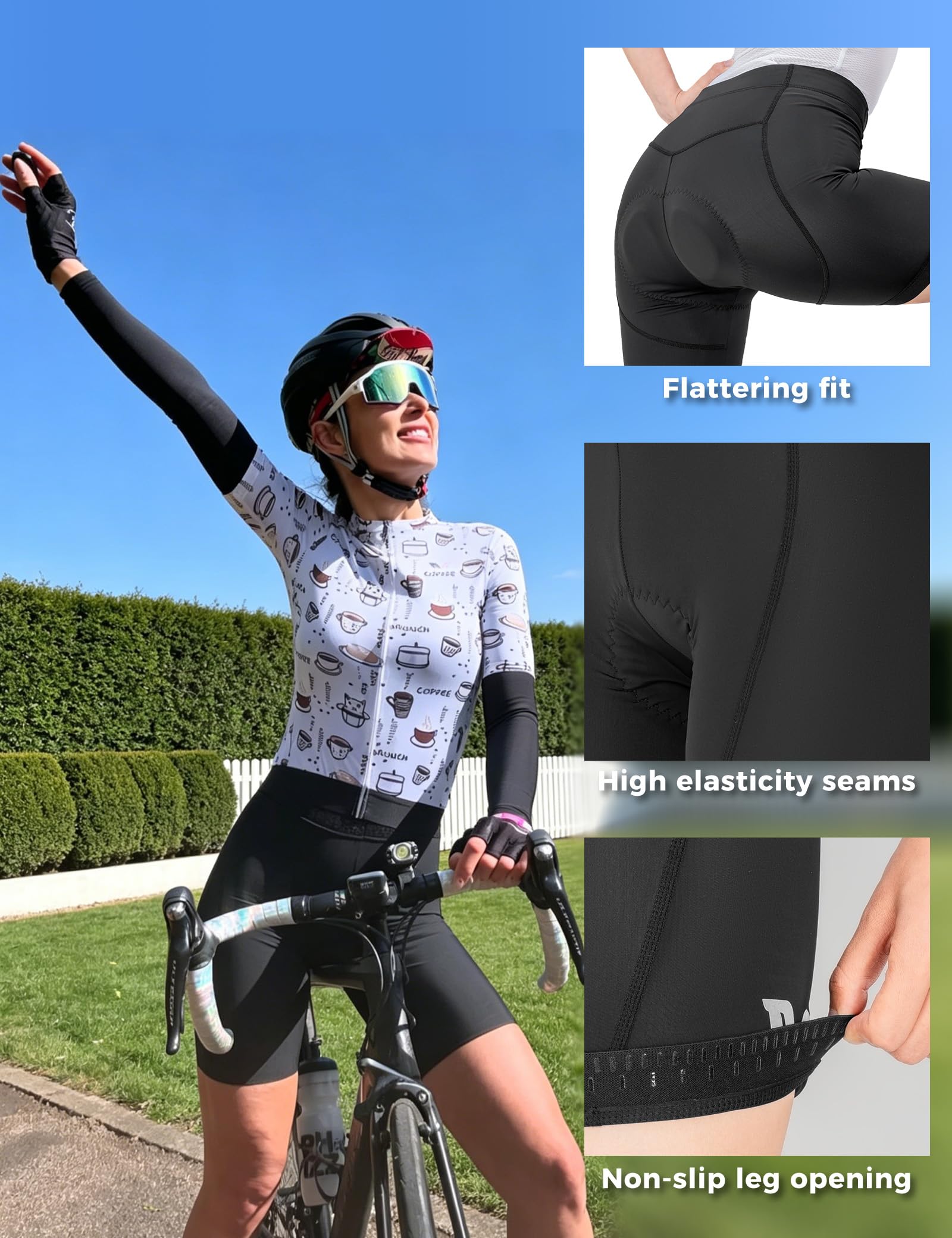 ROCKBROS TVI Pantalones Cortos Ciclismo Mujer con Acolchado, Culotte Ciclismo Ligeros y Transpirables Secado Rápido para Bicicleta Montaña y Carretera