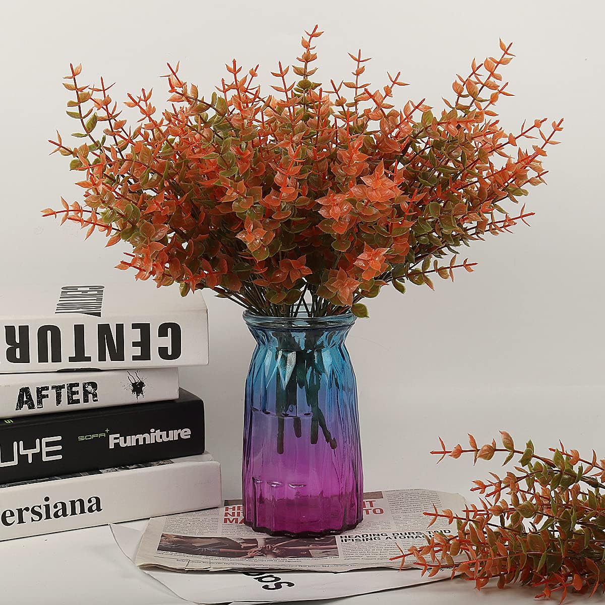 RECUTMS 12 Bundles Artificial Fall Flowers No Fade Faux Autumn Plants, Fake Indoor Outdoor Greenery Fall Decorations for Thanksgiving Christmas Wedding Party Home Garden Fireplace Décor - Image 5