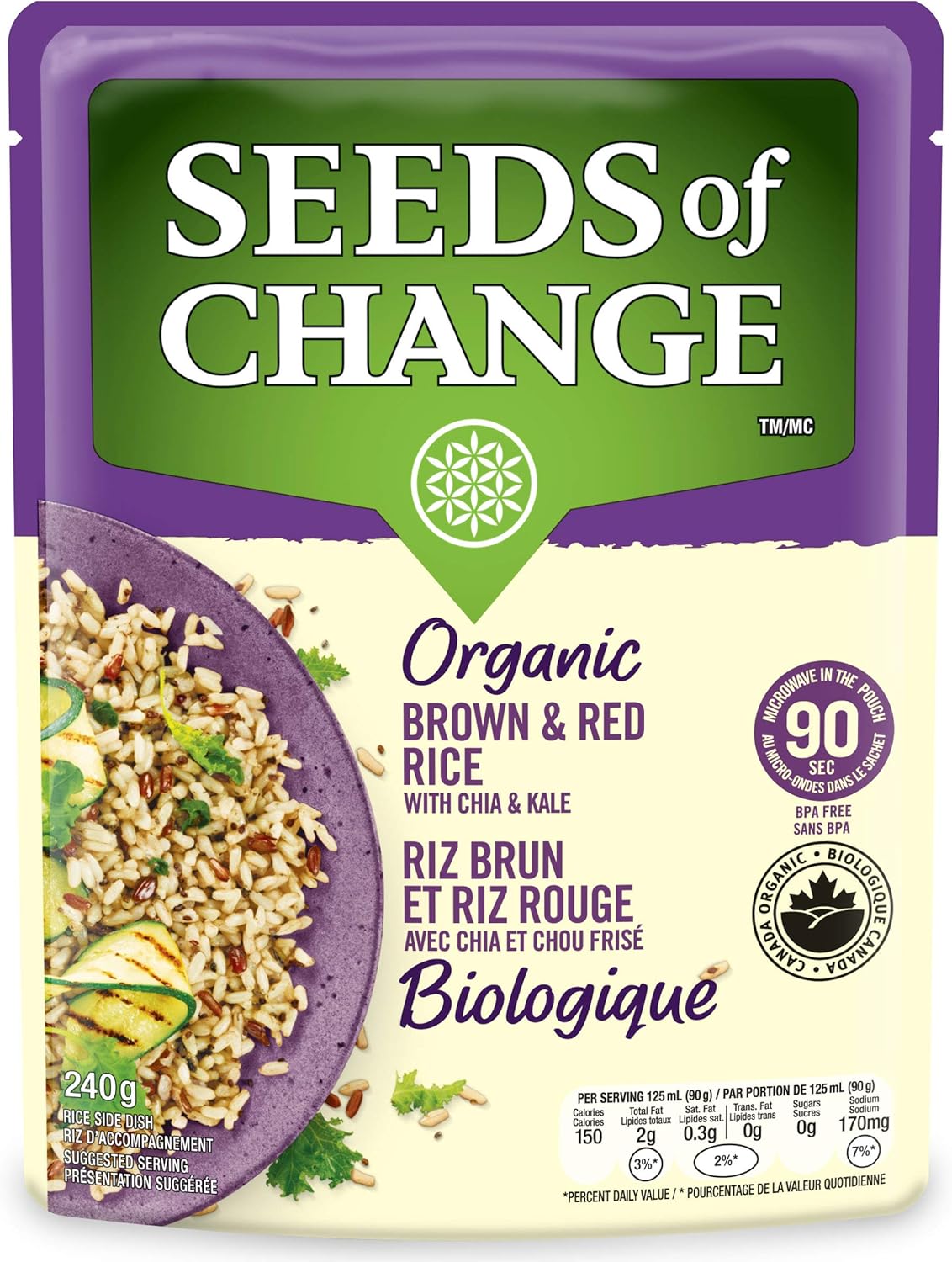 SEEDS OF CHANGE Quinoa and Brown Rice, 240g Pouch (Pack of 1) Amazon