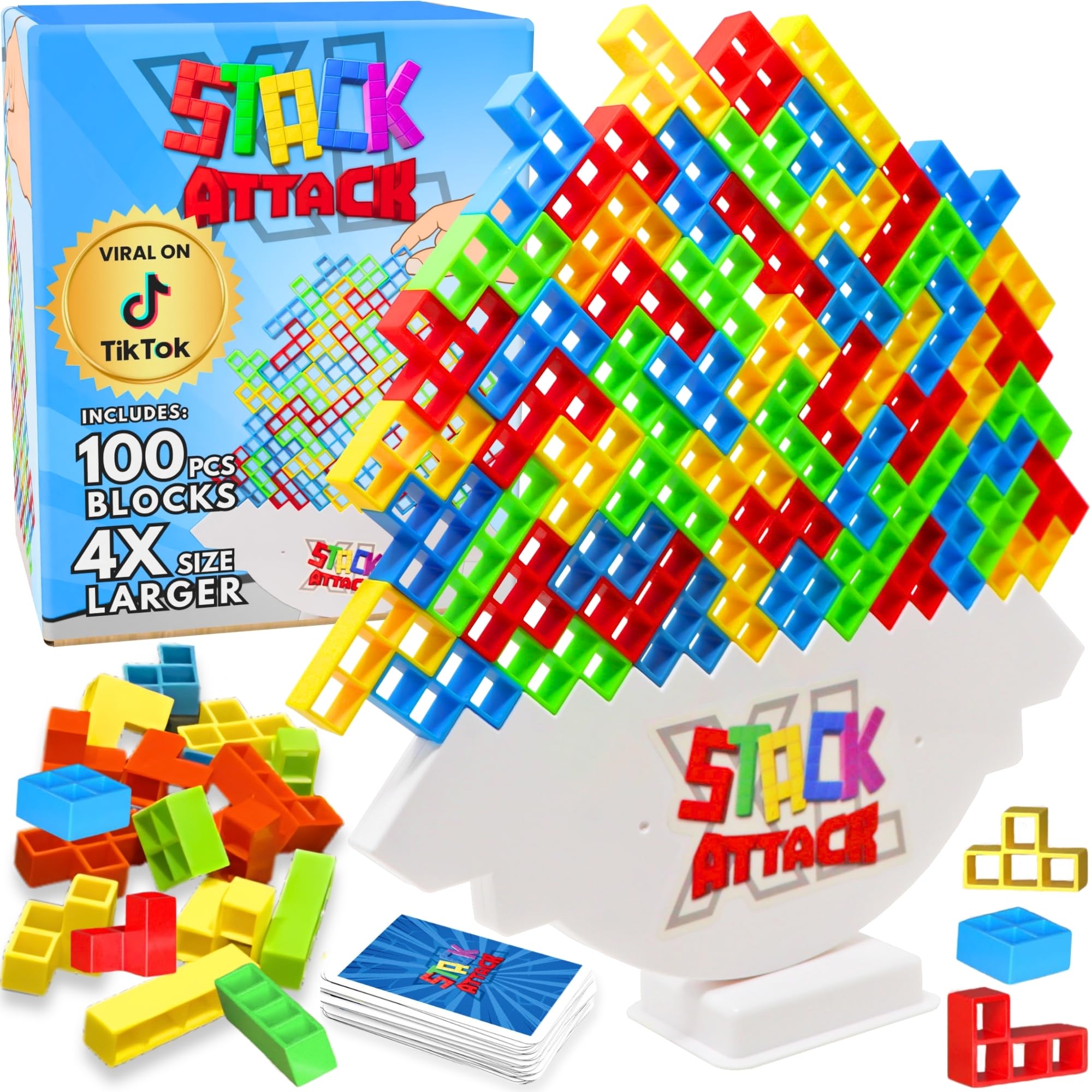 Stack Attack XL Family Tower Game, Giant Balance Game for All Ages