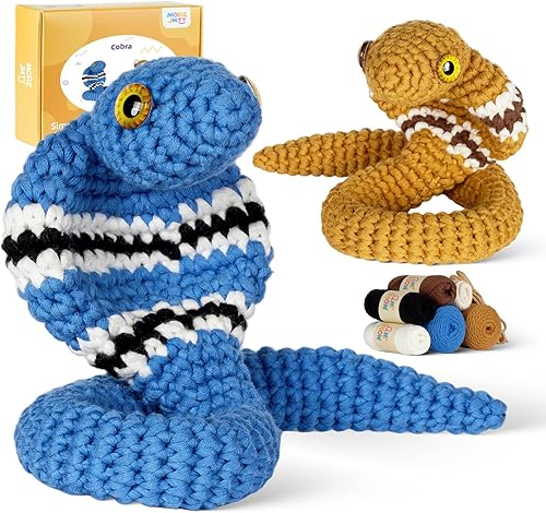 Vista 18 de MOREJMTT Kit de ganchillo para principiantes, kits de animales de ganchillo, kit de ganchillo para principiantes con tutoriales en video paso a