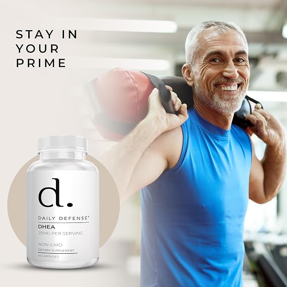Pure DHEA 25mg for Women & Men DHEA Supplement for Women & Men - Just The Right Dose of DHEA Vitamins for Vitality, Energy Boost, Mood Support - DHEA 25 mg per Capsule - 50 Capsules