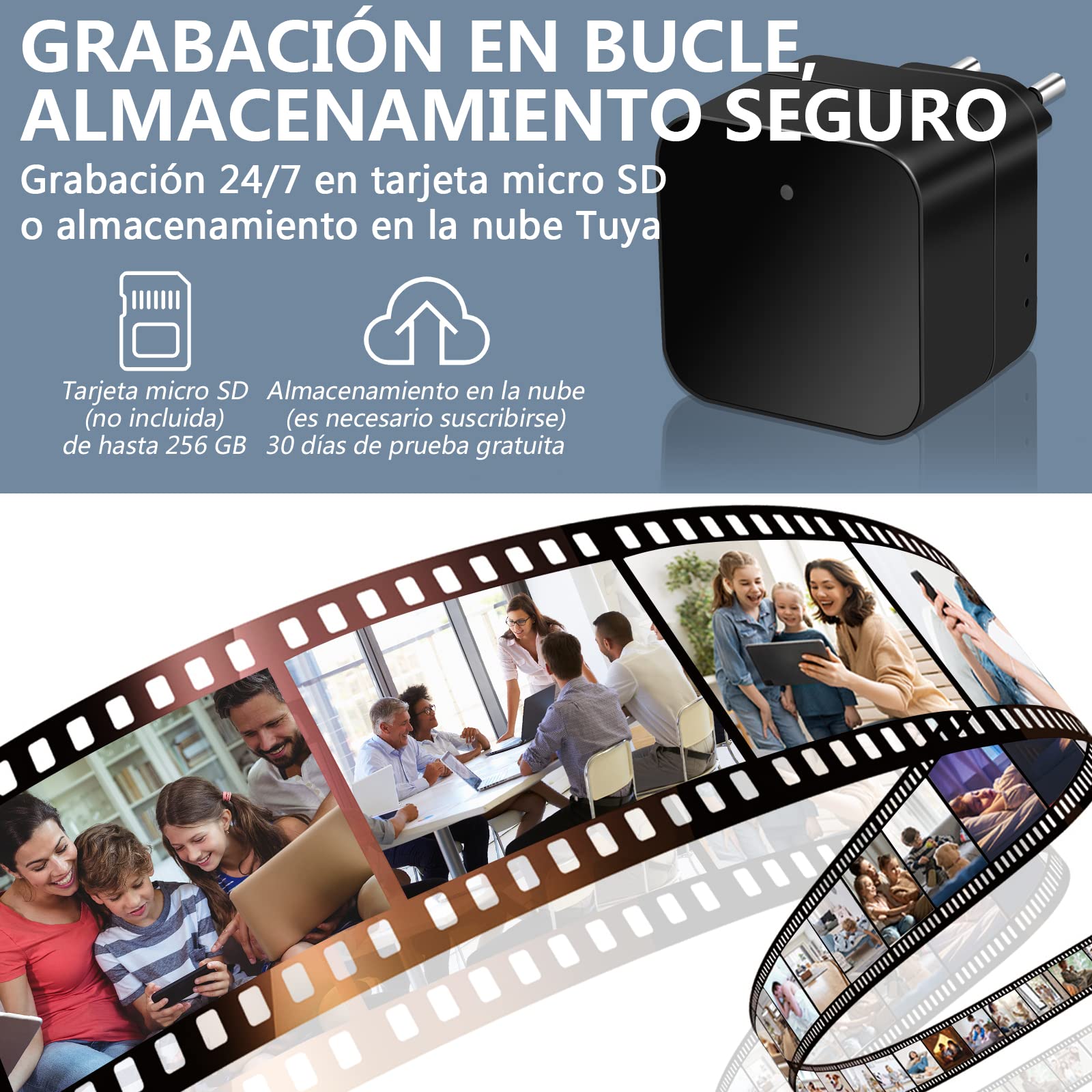 Cámara Espía Oculta WiFi 5G, Cámaras Espias USB Cargador Inalámbrica, 1080P HD Miniatura Camara Camuflada, Mini Cámara Vigilancia Interior Videocámara con Detección de Movimiento