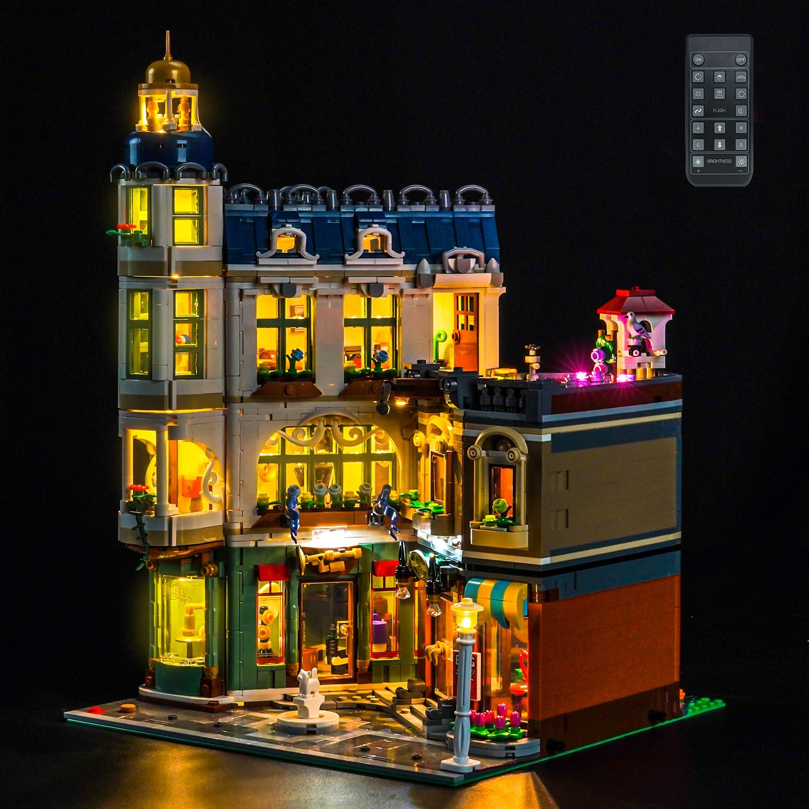 Remote Control Led Light Set Compatible with Lego Shopping Street 11371 (No Model)