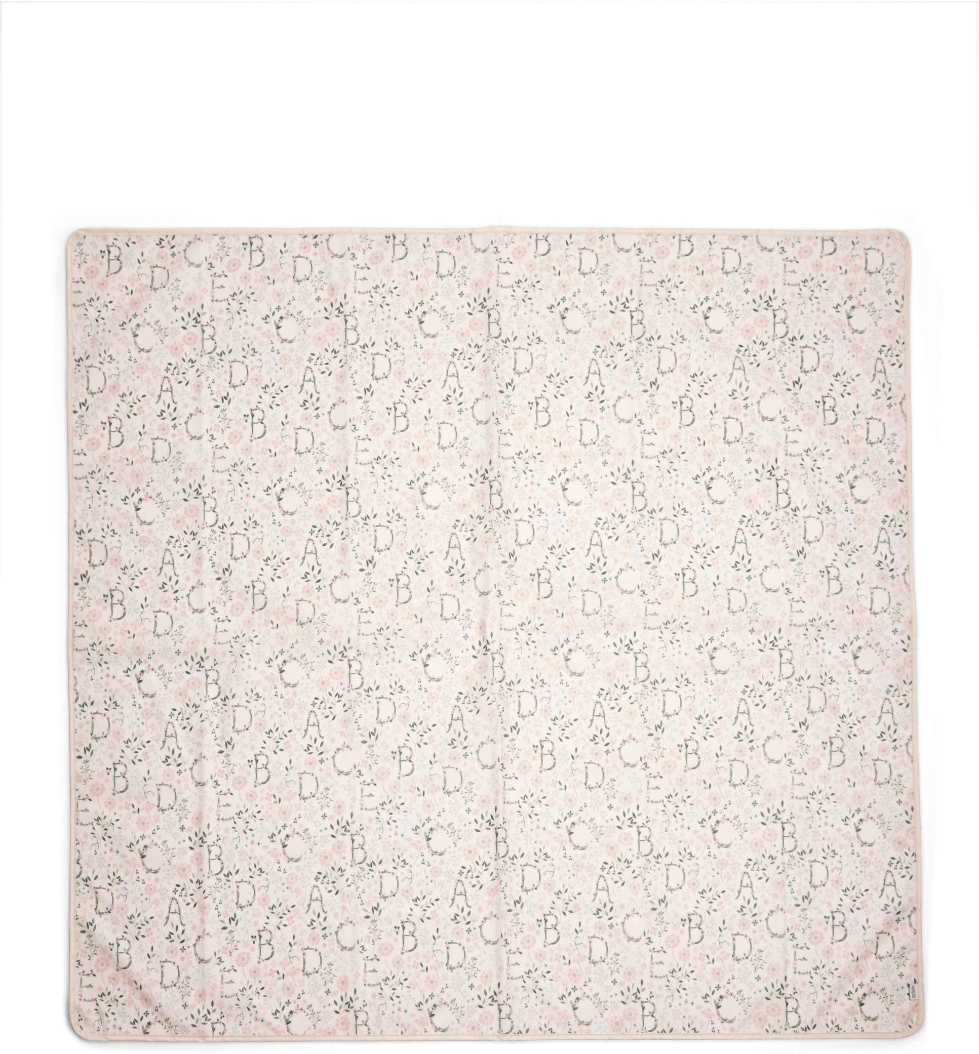 Mamas & Papas Splash Mat for Highchairs - Practical and Wipe Clean Mat to Catch Dinner Time Spills, Alphabet Floral
