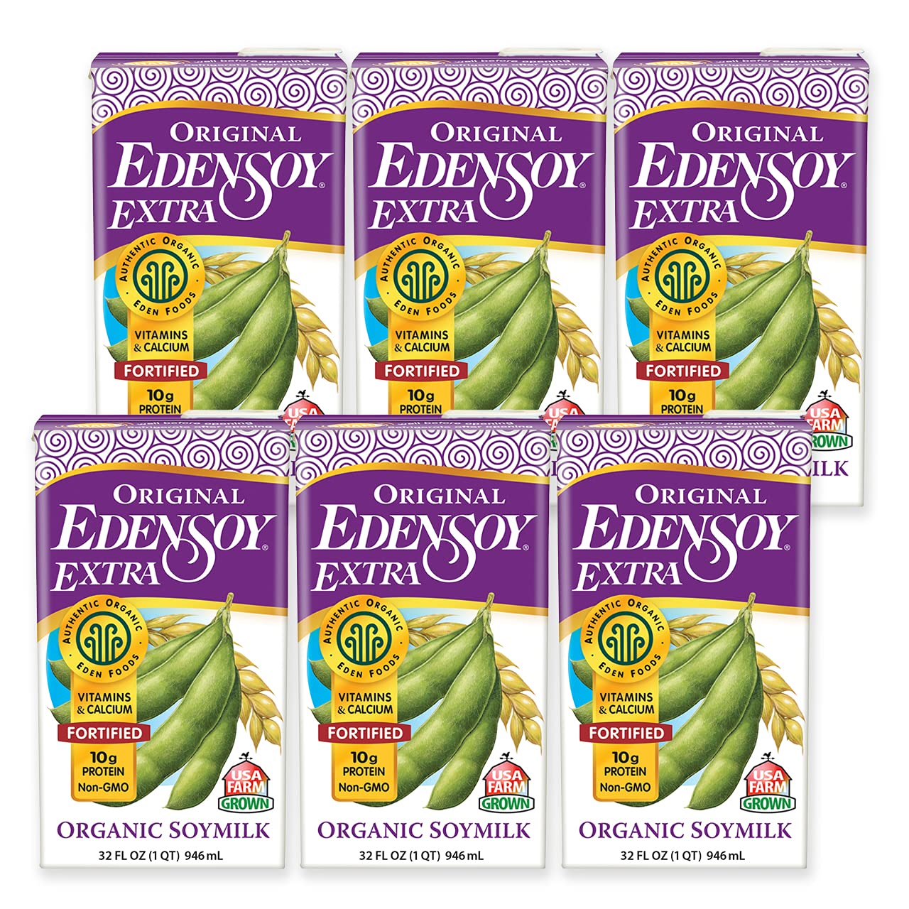 Eden Organic Edensoy Original Extra Soymilk, NonGMO, USA Whole Soy