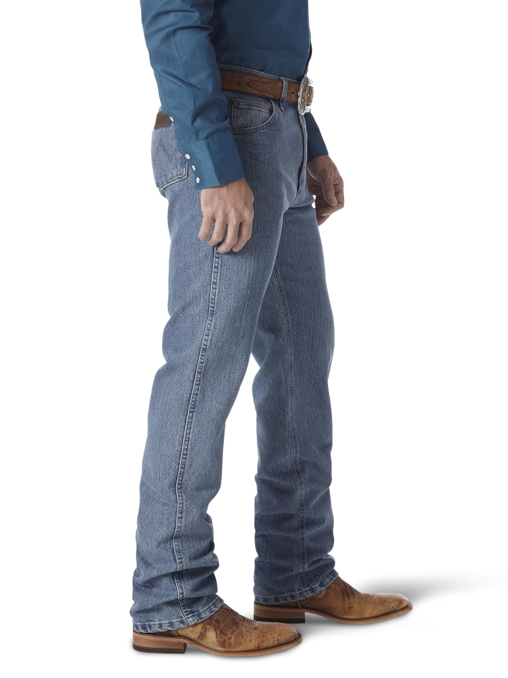 Wrangler Mężczyźni Premium Performance Cowboy Cut Regular Jean - prosty, Wybielacz do kamienia, Medium, 47 inches, 32 inches