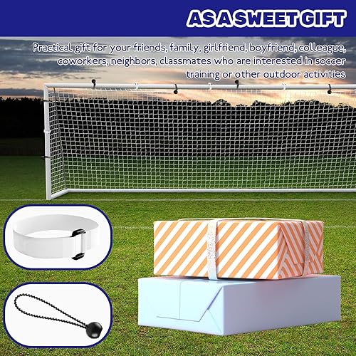 Miniatura 7 de 60 correas de fijación de red para porteros y pelotas elásticas de fútbol de 5.9 pulgadas, sujetadores de trampa de rebote de fútbol resistentes