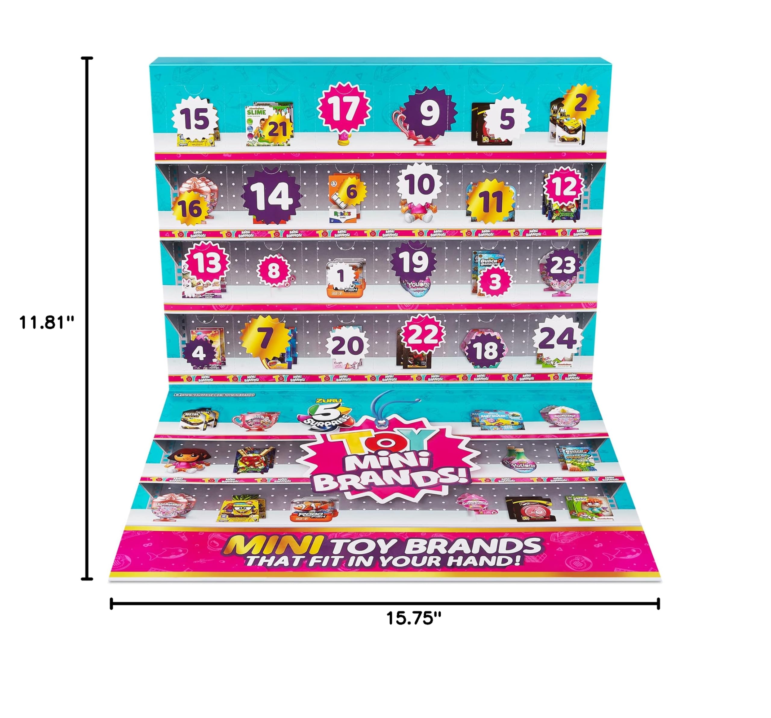 5 Surprise Toy Mini Brands Limited Edition Advent Calendar by ZURU with 24 Surprise Pack & 6 Exclusive Minis, Toys Mystery Capsule Real Miniature Brands Collectibles