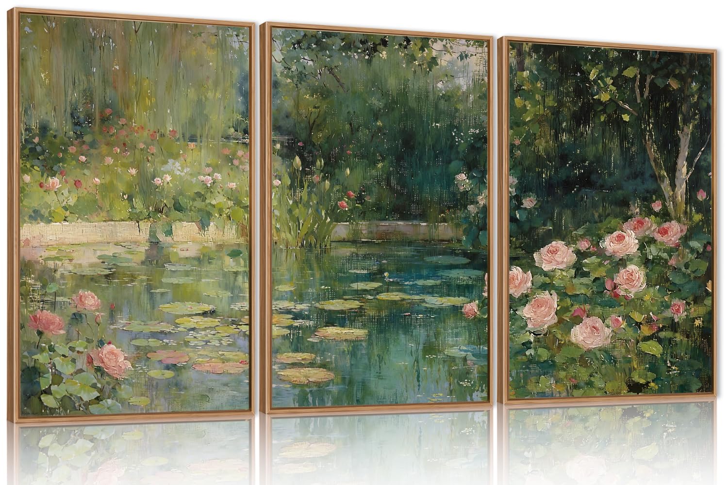 Amazon.com: FWIEXA Monet Framed Canvas Wall Art Set, Impressionist