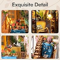 Vista 5 de ROBOTIME Kit de Rincón de Libros – Kit de Casa en Miniatura para Bricolaje, Rompecabezas de Madera 3D Booknook, Decoración de Inserción