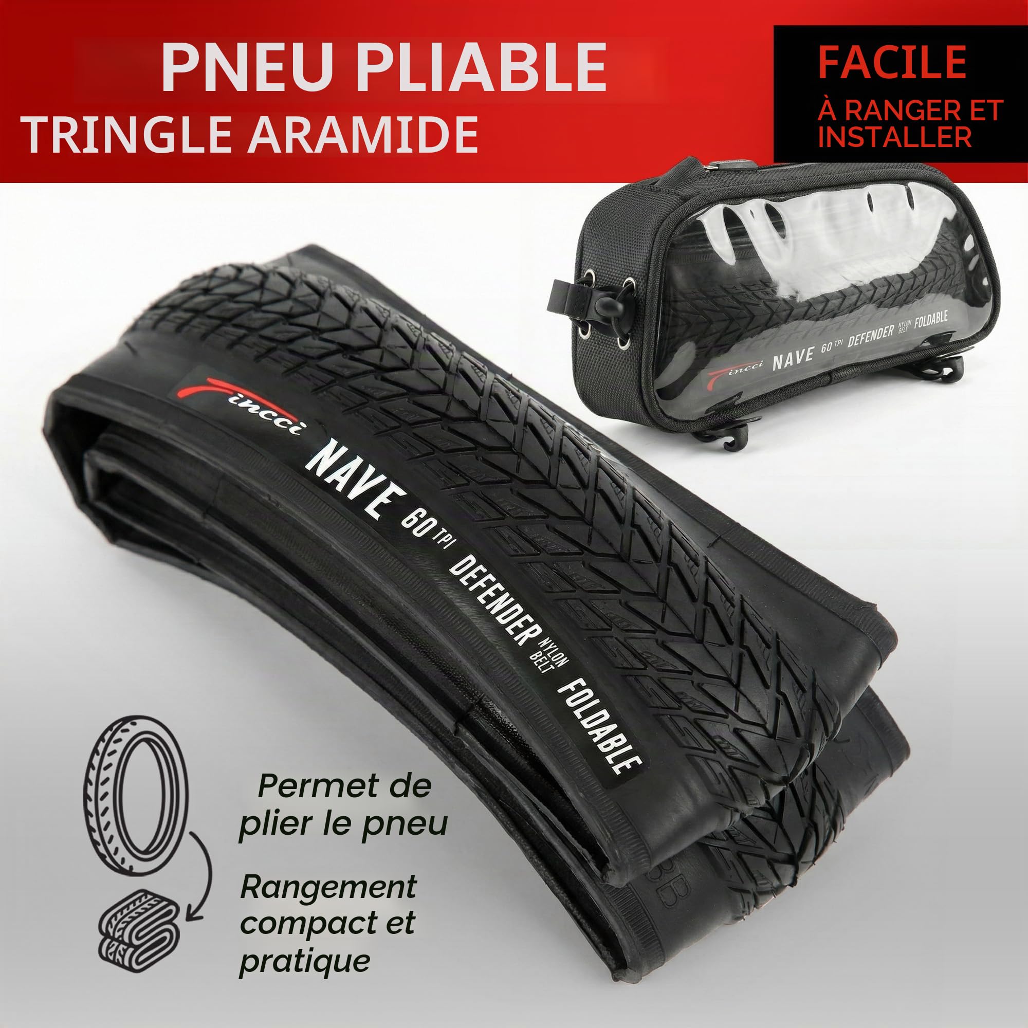 Fincci Gravel Pneus 700x35c avec 2x Chambre a Air Schrader 37-622 - Paire Pliable Tire 28 x 1.35 Pouces avec Protection Anti Crevaison 1mm 30 TPI pour Tournée & Électrique & Route & Hybrid & VTT Velos