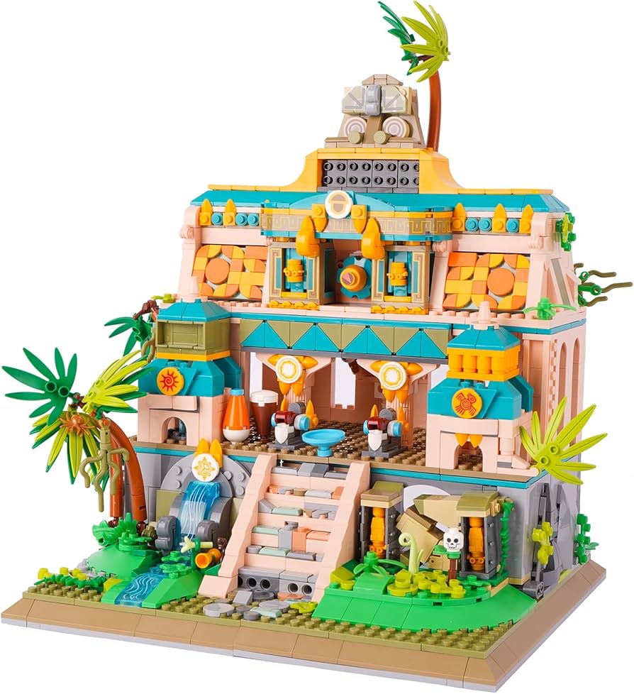 Amazon.co.jp: LULUFUN ブロック 失われた神殿 建物 The Lost Temple