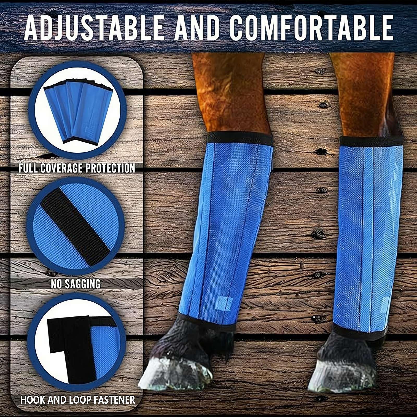 Stivali Da Viaggio Per Cavalli In Neoprene - Set Di 4 Con Interno In Pile Lavabile E Chiusure In Velcro - Foto 2