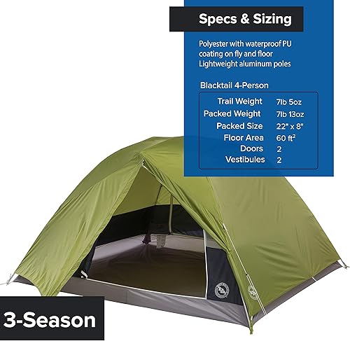 Miniatura 4 de Big Agnes Blacktail & Blacktail Hotel Mochileros y tiendas de campaña