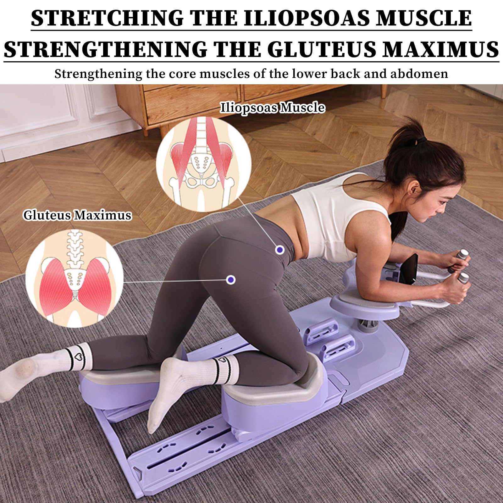 Trener pleców z funkcją skręcania i rozciągania, Spine Twist & Stretch Trainer do domowej siłowni, 3 ustawienia wysokości, wyświetlacz LED, do modelowania talii i aktywacji mięśni Pink