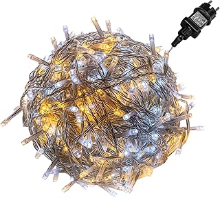 VOLTRONIC® LED Lichterkette für innen und außen, Größenwahl: 50 100 200 400 600 LEDs, warmweiß/kaltweiß/bunt/warmweiß+kalt...