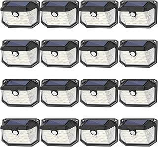 Solar Outdoor Lights, 16-Pack Super Bright 178 LEDs Motion Sensor Wall Light with 270° Wide Angle & 3 Modes, Waterproof Solar Powered Security Light for Patio Garden Garage Front Door