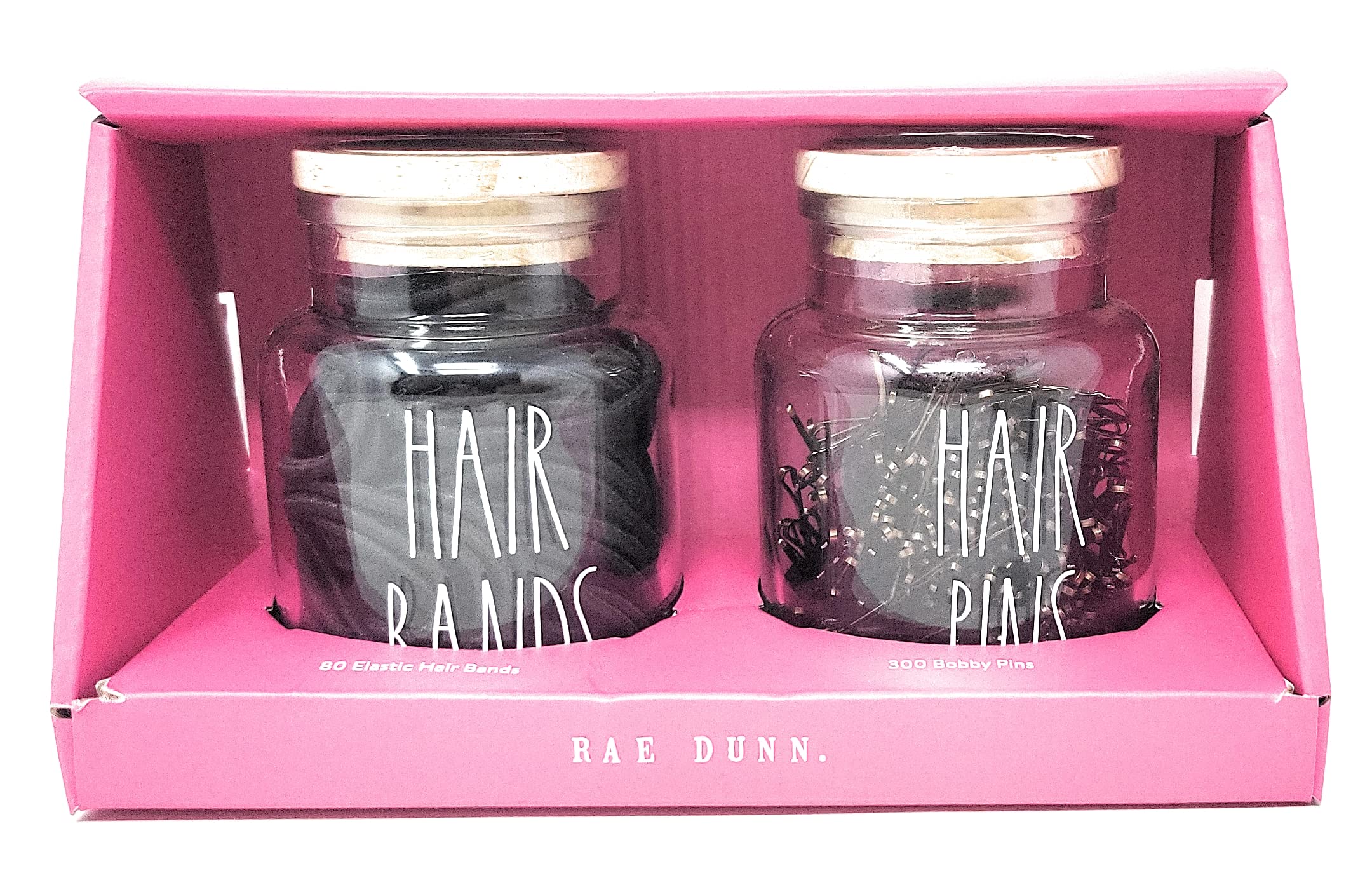 Rae Dunn by Magenta LL PONYTAIL HOLDERS and BOBBY PINS Jar  display picture 3