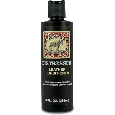 Bickmore Distressed Leather Conditioner 8 oz - Cleaner and Conditioner Lotion for Distressed Leather - Soften and Restore Jackets, Shoes, Boots, Bags and More