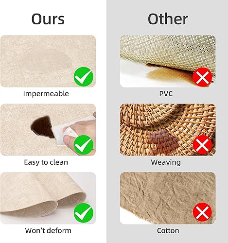 Miniatura 7 de COSMOCASA Camino de mesa de Navidad  Árboles de Navidad con copo de nieve, lino de algodón y lino de invierno, cocina, comedor, camino de mesa para