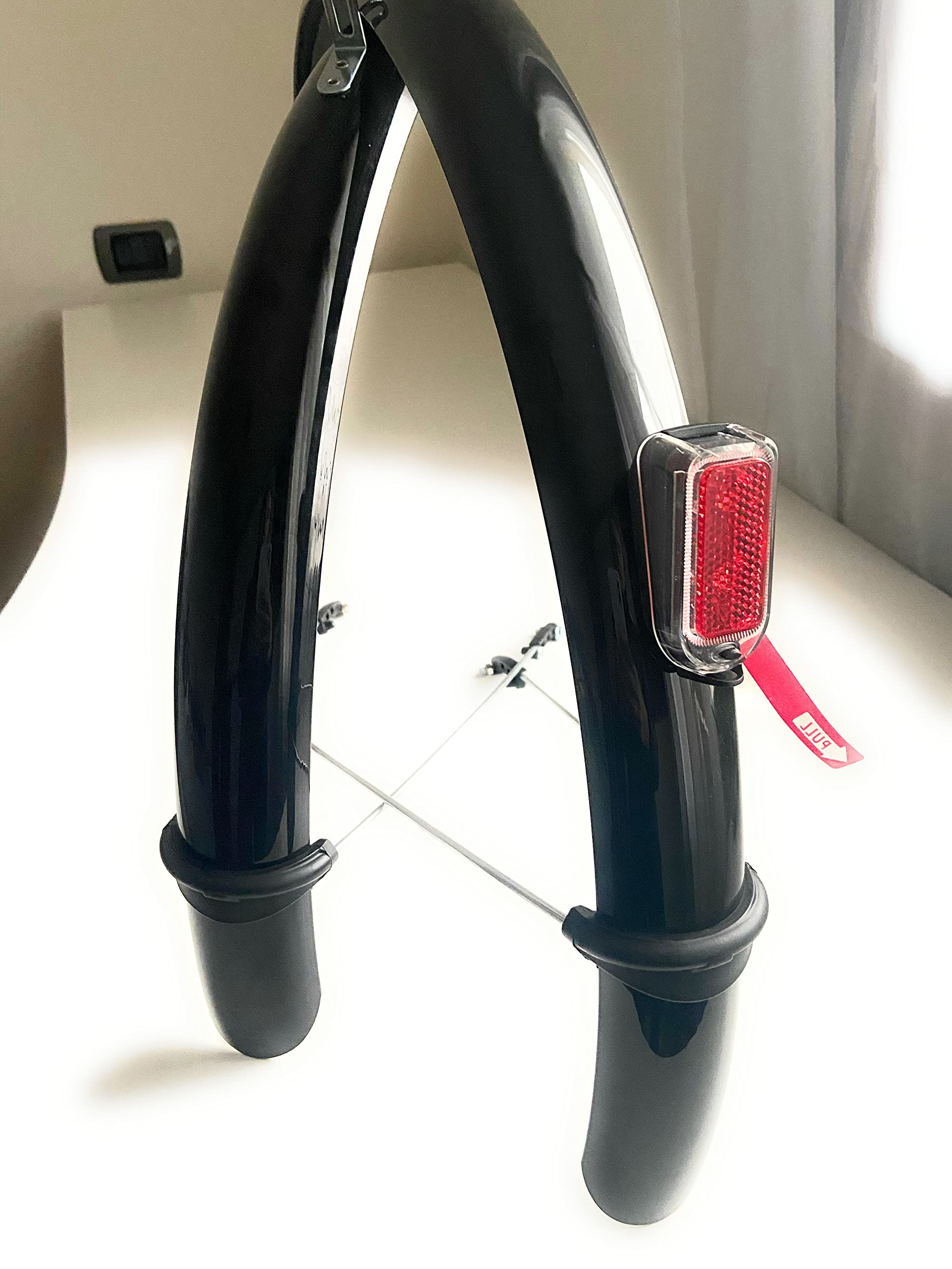 Parafanghi MTB Anteriore E Posteriore Per Mountain Bike 26" - Nero, Con Aste E Viti - Foto 3