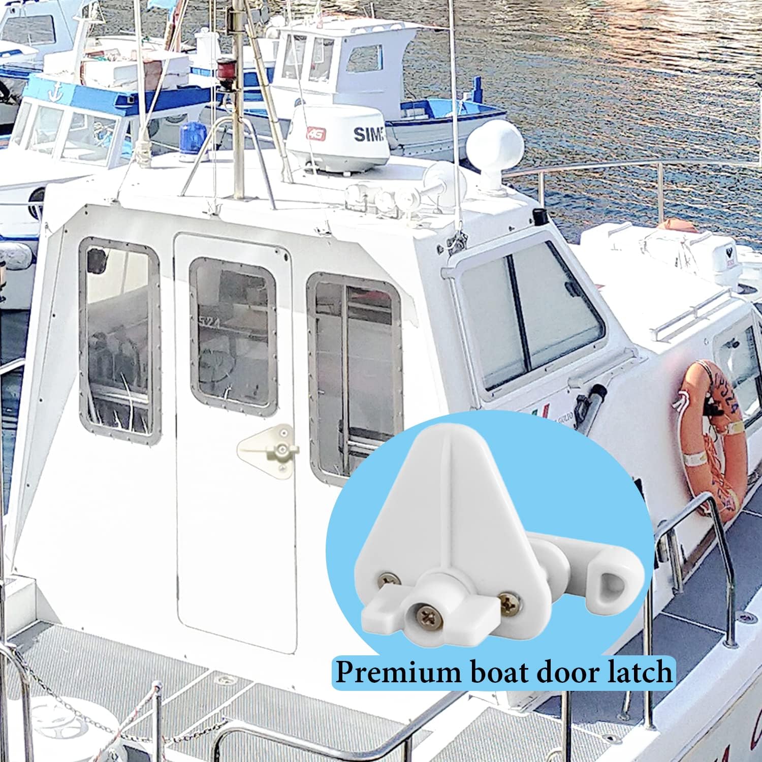 Pontoon Gate Latch Replacement Marine Boat Door Latches fits 1-1.25 in. Square Frames (4)
