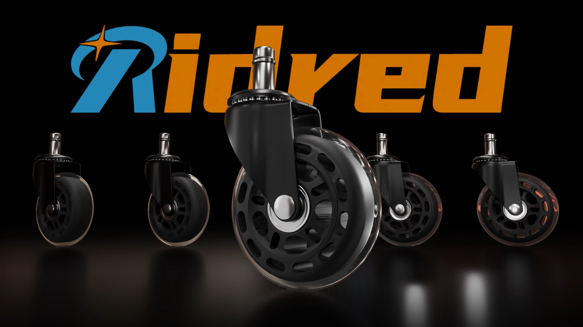 Image of RidRed Office Chair Wheels - Replacement Rubber Wheels - Universal Fit 3 Inch Casters, Heavy-Duty Chair Casters, Noise Free, Fits 98% Chair, for All Floor (5)