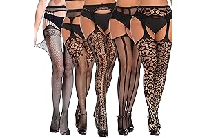 5 Pairs Fishnet Thigh High Garter Stockings for Women: The Quintessential Guide to Hosiery Finesse
