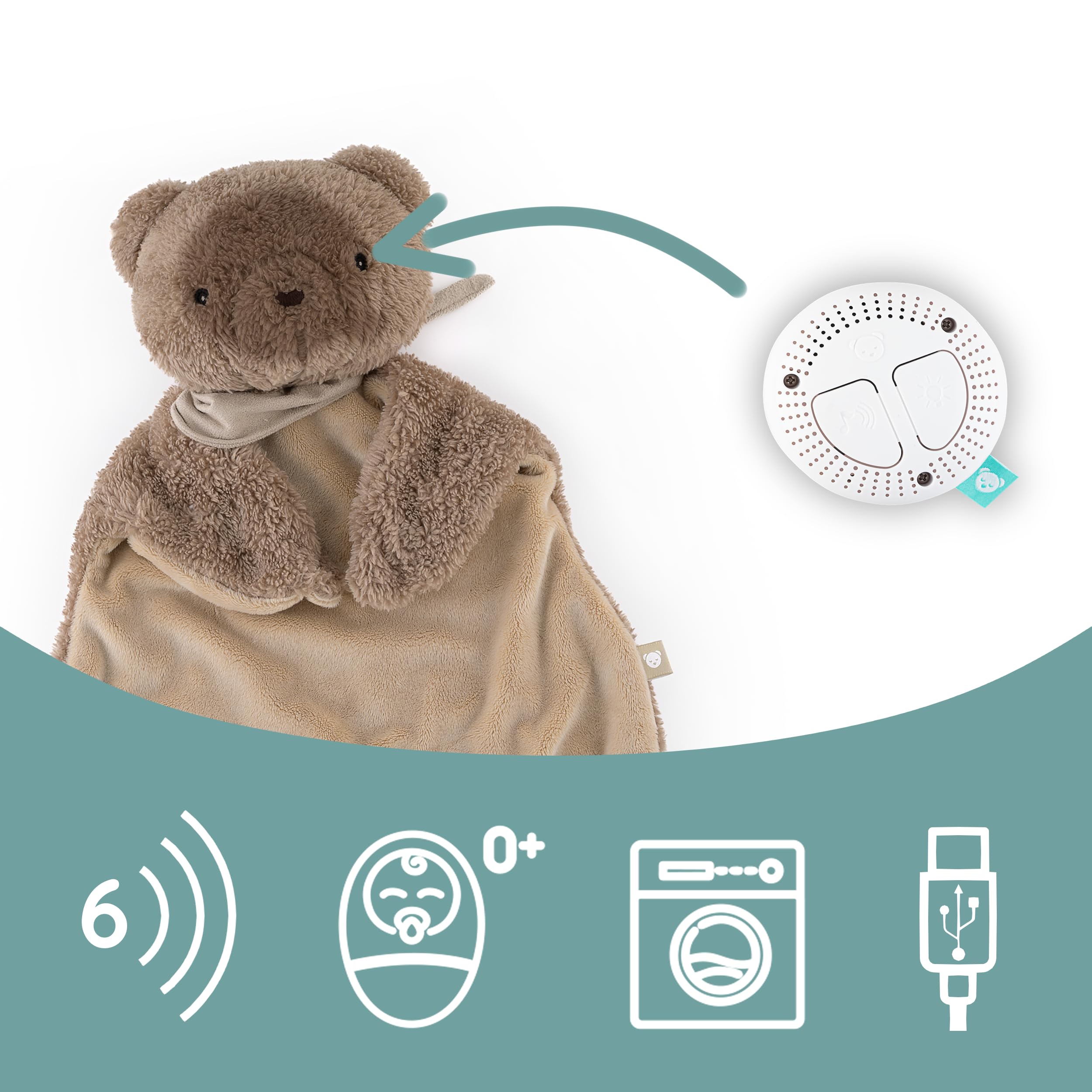 myHummy Kuscheltier Bär 5-in-1 mit Licht
