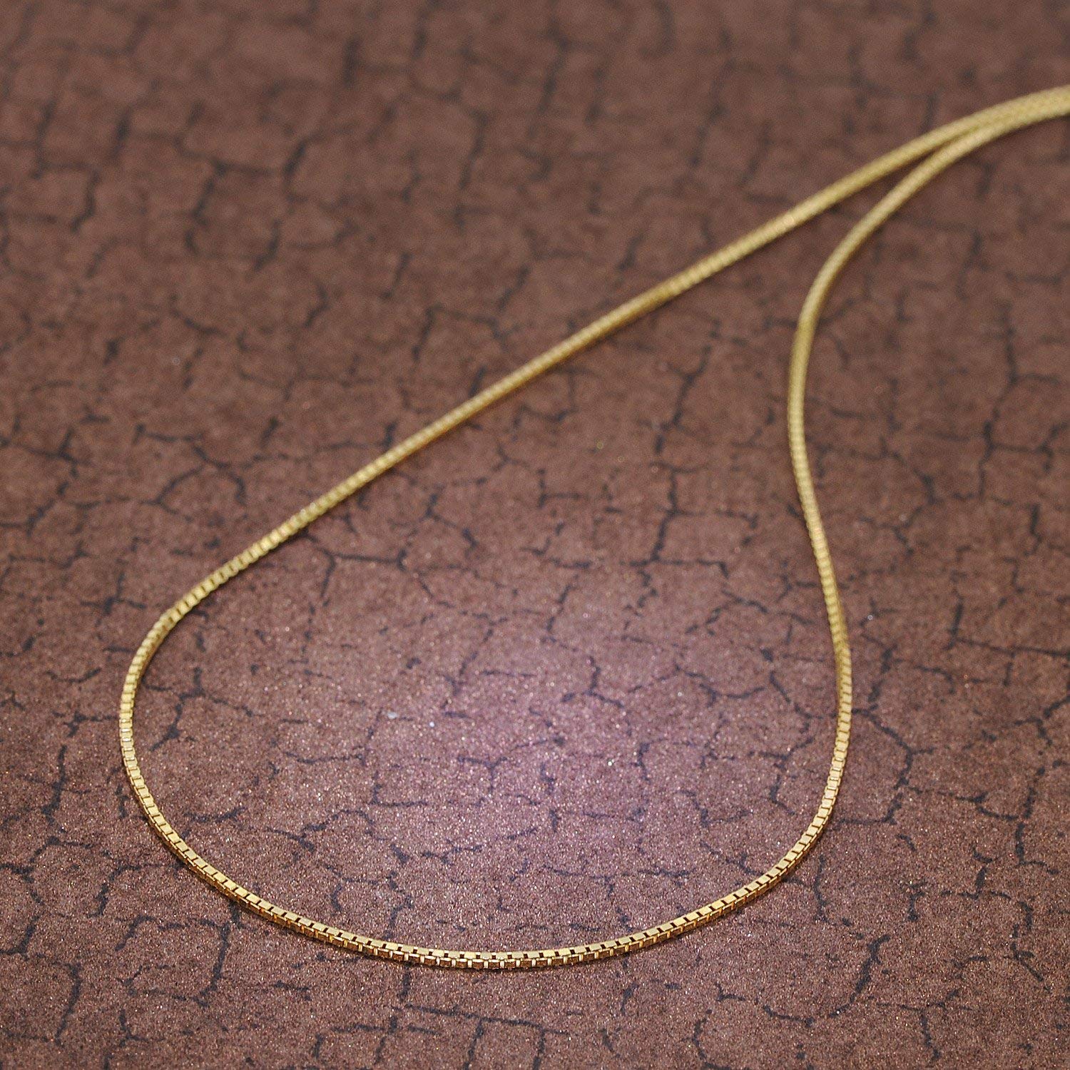 trendor feine Veneziakette Gold 333 / 8K mit Zwischenöse Breite 0,9 mm | zauberhafte Halskette aus Echtgold, dieser Halsschmuck ist eine wunderschöne Geschenkidee