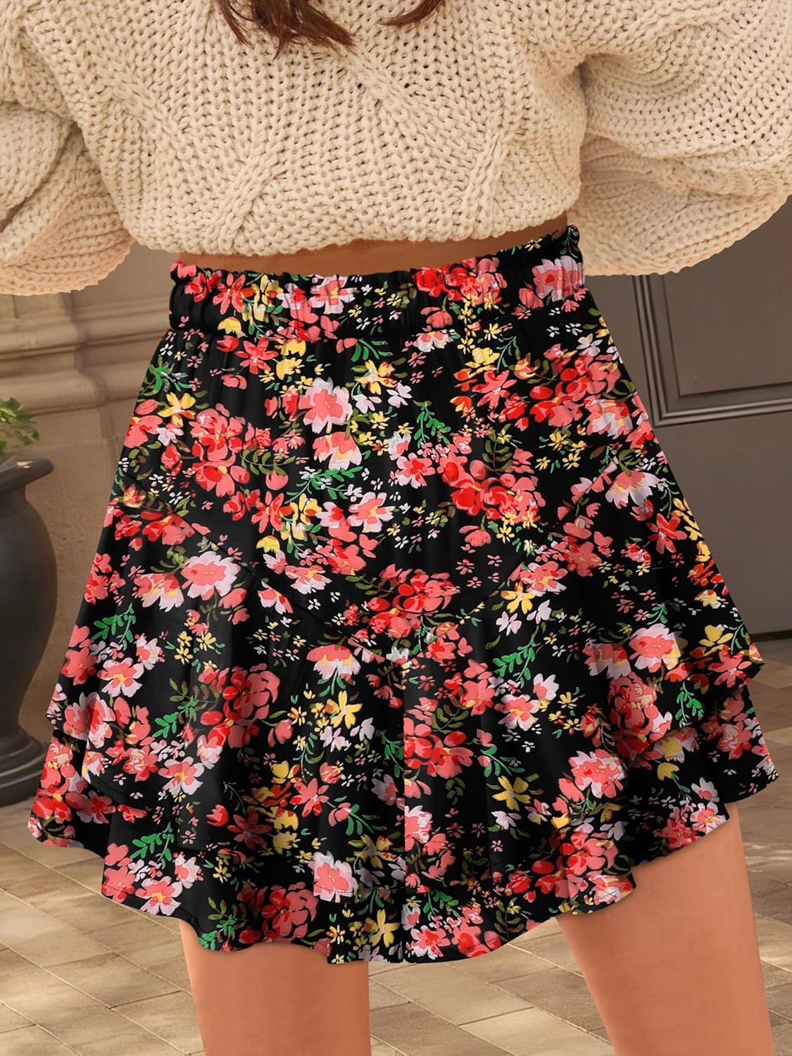 BETTE BOUTIK Flowy Shorts for Women Ruffle Skorts Cute Mini Skirt Country Concert Outfit Coastal Cowgirl Tennis Skort XS-XXL - Image 2