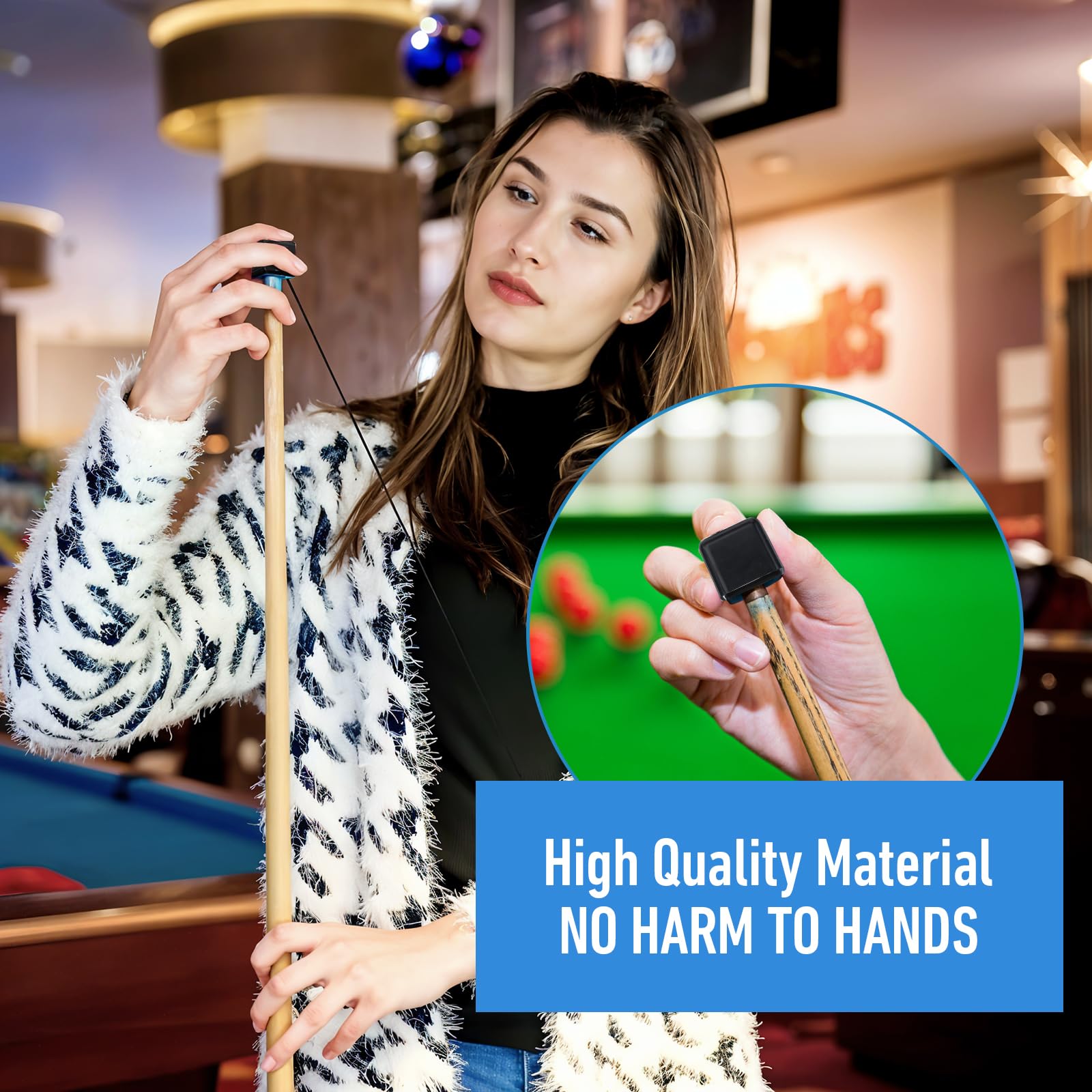 Piriuuo Pool Chalk Holder, Retractable Cue Chalk Holder Billiard Chalk Holder Pool Cue Chalk Holder Billiards Accessories for Billiard Lovers