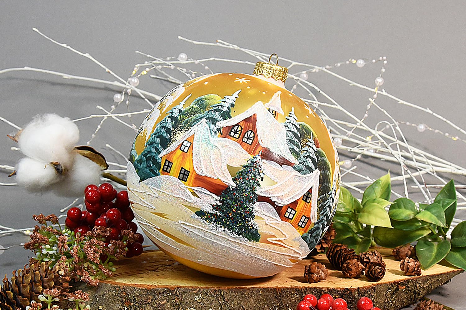 Palla Di Vetro Con Neve Natale Sfera Di Vetro Con Babbo Natale E