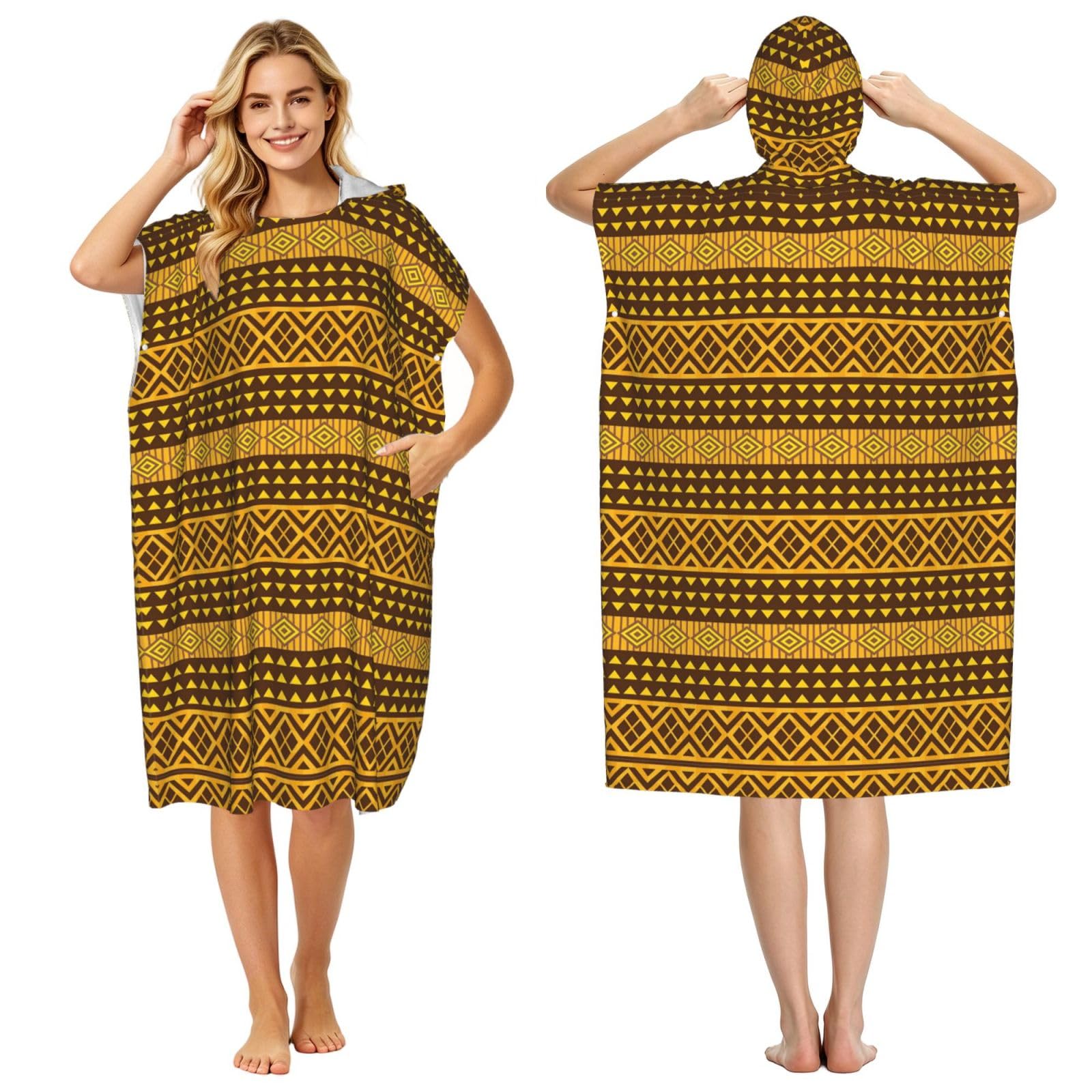 Poncho à capuche en microfibre adulte contre le froid et les regards pour surf