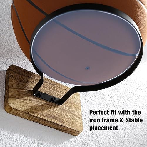 Miniatura 3 de Soporte de baloncesto de montaje en pared, soporte de almacenamiento de bolas para autógrafos, baloncesto, fútbol, colección de voleibol, accesorios